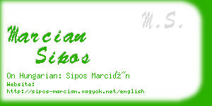 marcian sipos business card